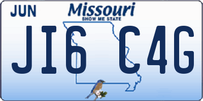MO license plate JI6C4G
