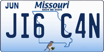 MO license plate JI6C4N