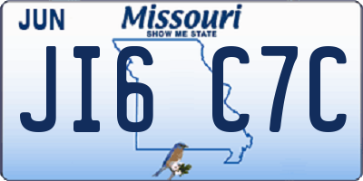 MO license plate JI6C7C