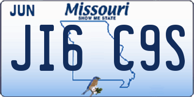 MO license plate JI6C9S