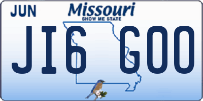 MO license plate JI6G0O