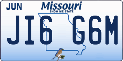 MO license plate JI6G6M