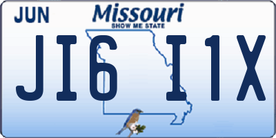 MO license plate JI6I1X