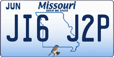 MO license plate JI6J2P