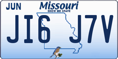 MO license plate JI6J7V
