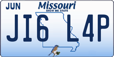 MO license plate JI6L4P