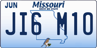 MO license plate JI6M1O