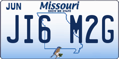 MO license plate JI6M2G