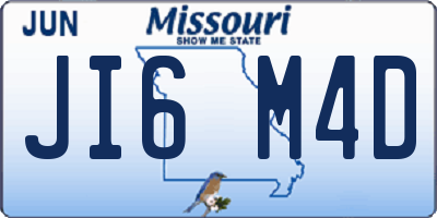 MO license plate JI6M4D
