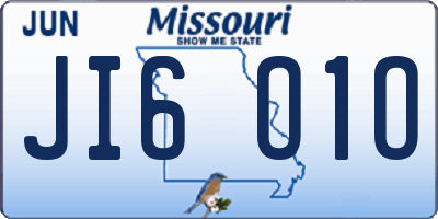 MO license plate JI6O1O