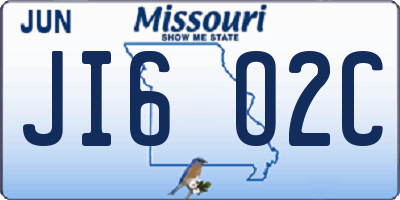 MO license plate JI6O2C