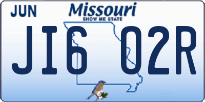 MO license plate JI6O2R