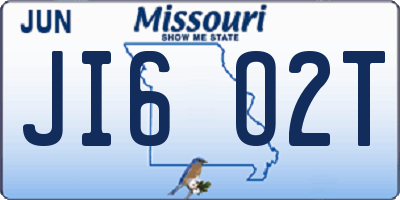 MO license plate JI6O2T