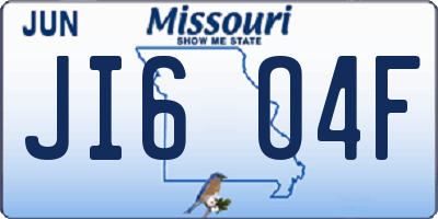 MO license plate JI6O4F