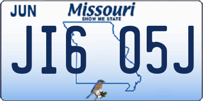 MO license plate JI6O5J