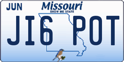 MO license plate JI6P0T