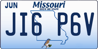 MO license plate JI6P6V
