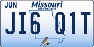 MO license plate JI6Q1T