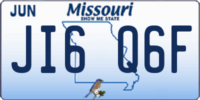 MO license plate JI6Q6F
