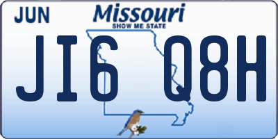MO license plate JI6Q8H