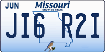 MO license plate JI6R2I