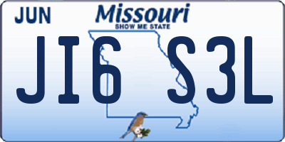 MO license plate JI6S3L