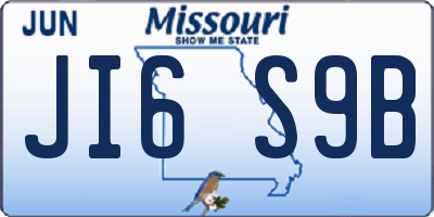 MO license plate JI6S9B