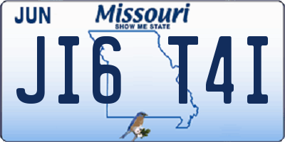MO license plate JI6T4I