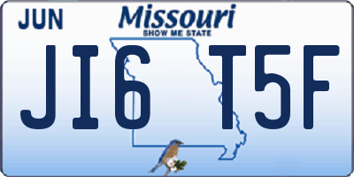 MO license plate JI6T5F