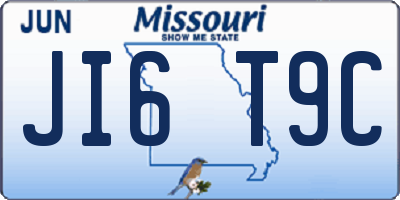 MO license plate JI6T9C