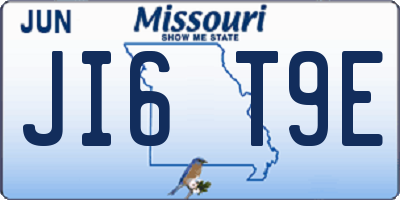 MO license plate JI6T9E