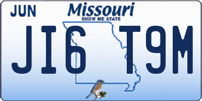MO license plate JI6T9M