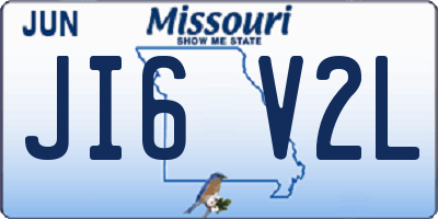 MO license plate JI6V2L