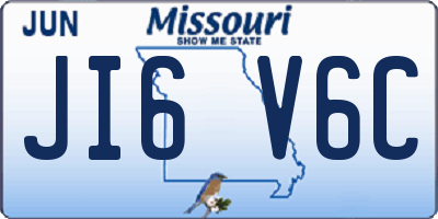 MO license plate JI6V6C