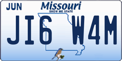 MO license plate JI6W4M