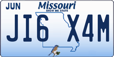 MO license plate JI6X4M