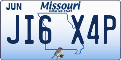 MO license plate JI6X4P