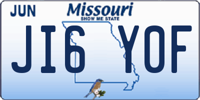 MO license plate JI6Y0F