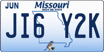 MO license plate JI6Y2K