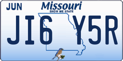 MO license plate JI6Y5R