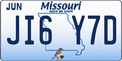MO license plate JI6Y7D