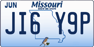MO license plate JI6Y9P