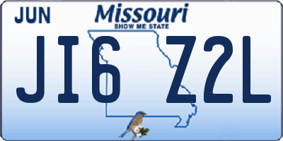 MO license plate JI6Z2L