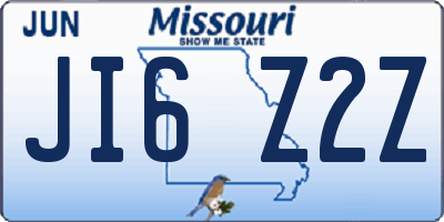 MO license plate JI6Z2Z