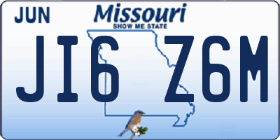 MO license plate JI6Z6M