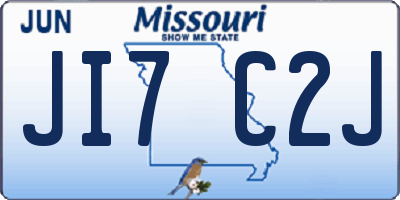 MO license plate JI7C2J