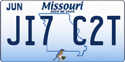 MO license plate JI7C2T