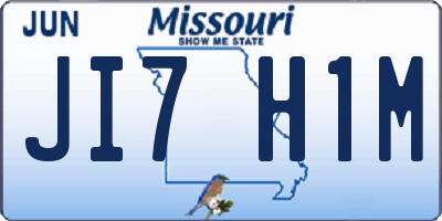 MO license plate JI7H1M