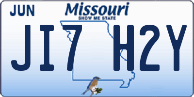 MO license plate JI7H2Y