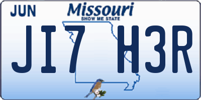 MO license plate JI7H3R